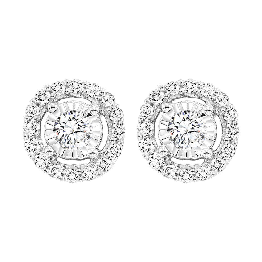 14Kt White Gold Diamond 1/2Ctw Earring