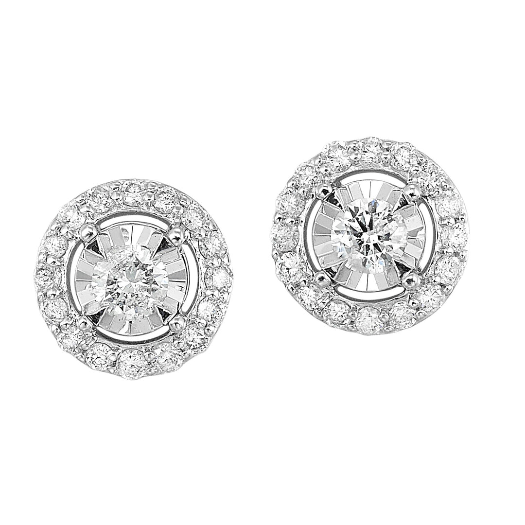 14Kt White Gold Diamond 3/4Ctw Earring