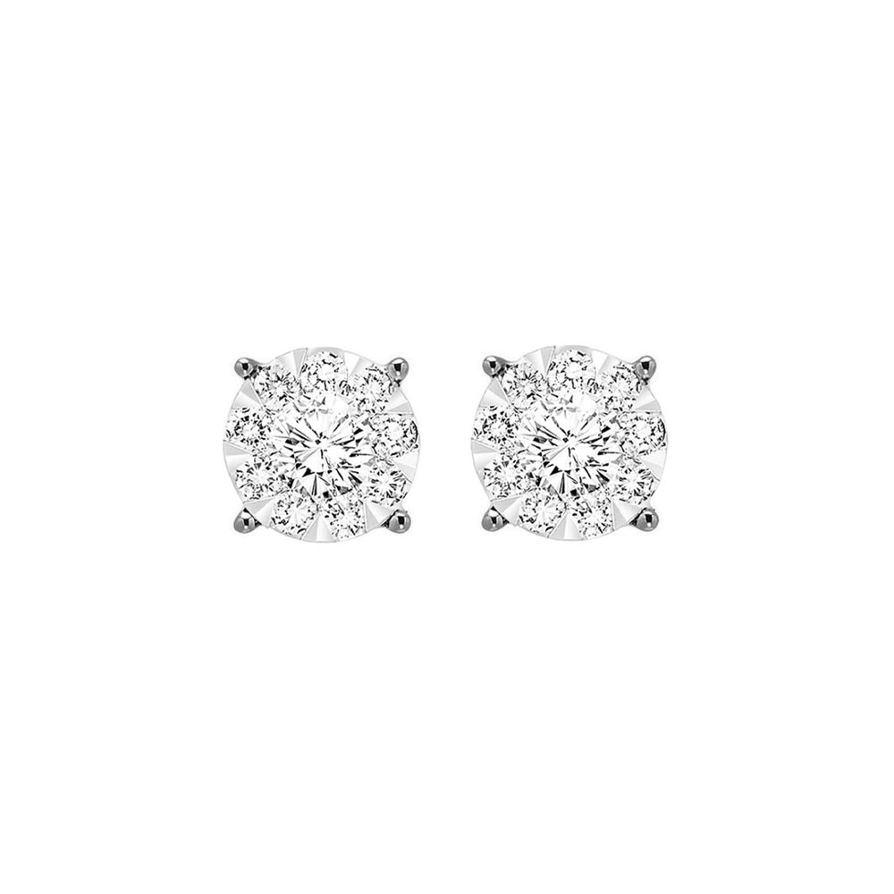 14Kt White Gold Diamond 1Ctw Earring