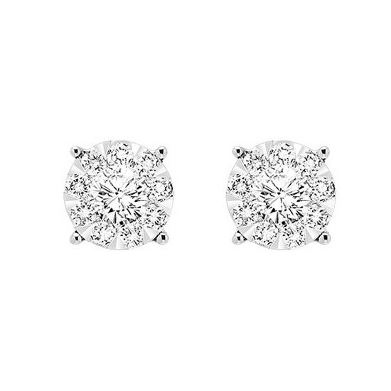 14Kt White Gold Diamond 1/4Ctw Earring
