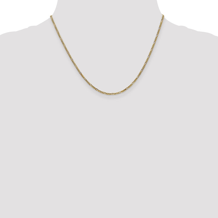 14k 1.8mm Flat Figaro Chain