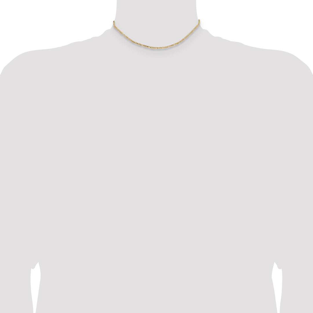 14k 1.8mm Flat Figaro Chain