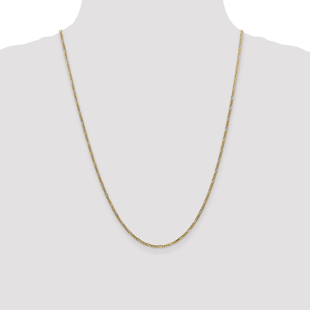 14k 1.8mm Flat Figaro Chain