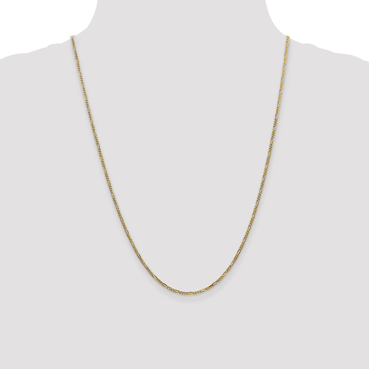 14k 1.8mm Flat Figaro Chain