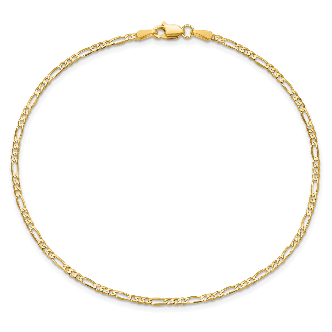 14k 1.8mm Flat Figaro Chain