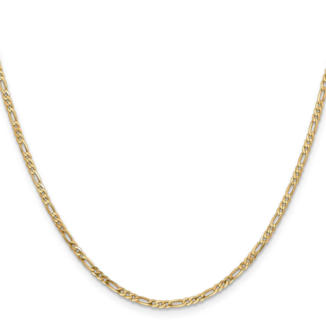 14k 2.25mm Flat Figaro Chain