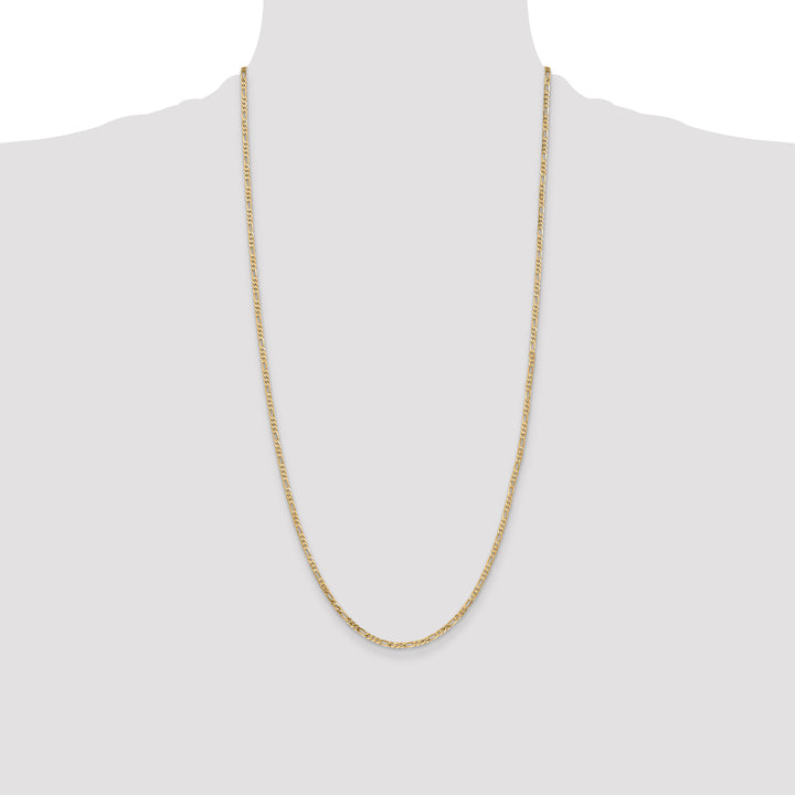 14k 2.25mm Flat Figaro Chain