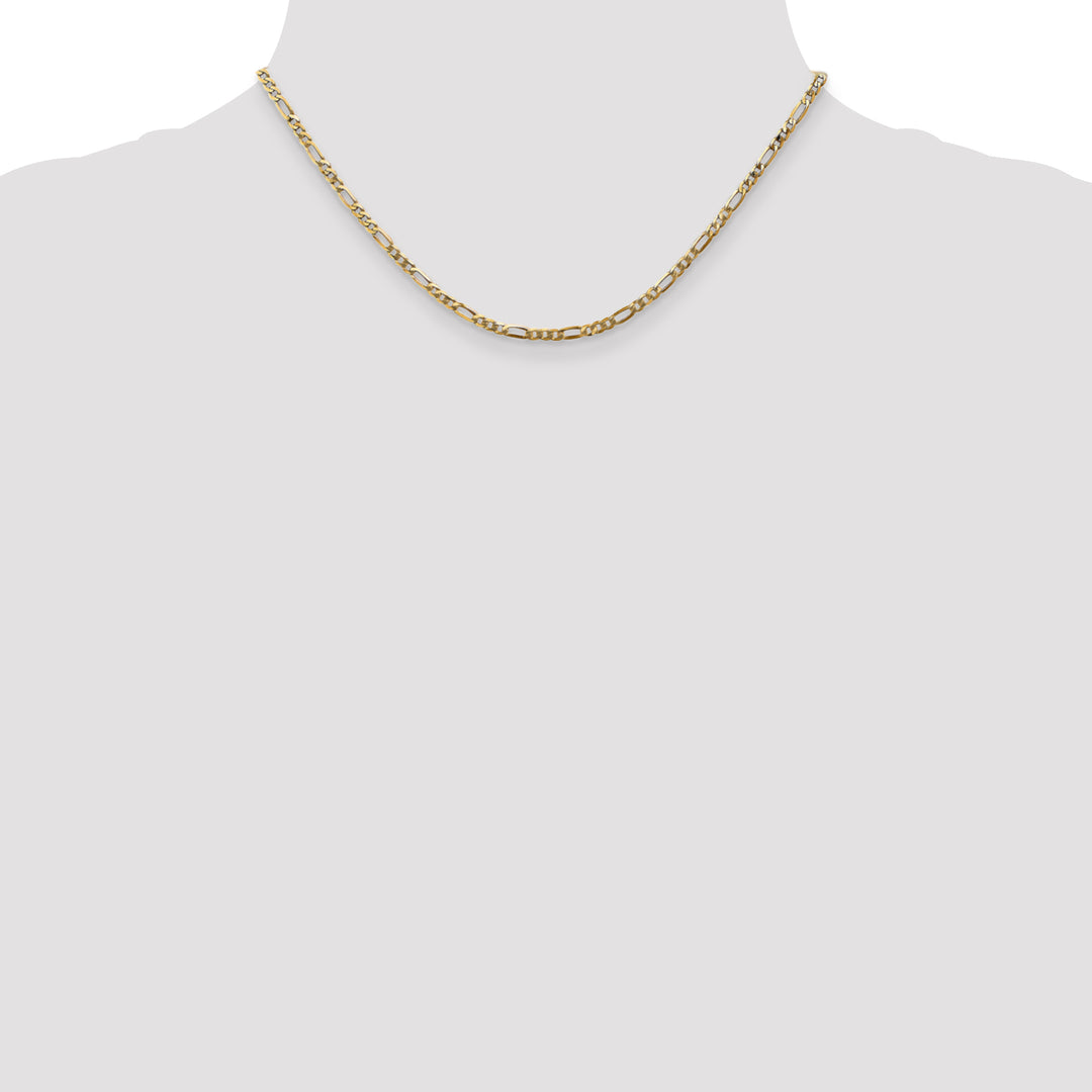 14k 2.75mm Flat Figaro Chain