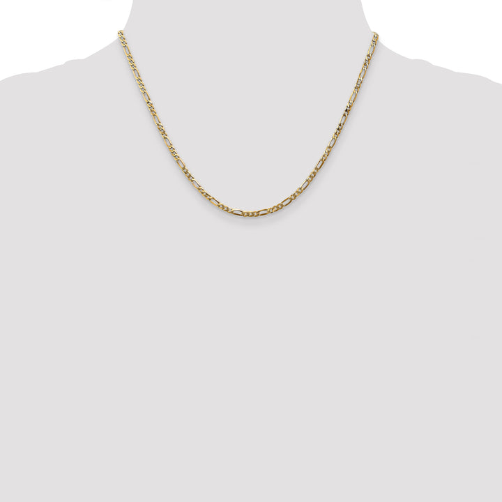 14k 2.75mm Flat Figaro Chain