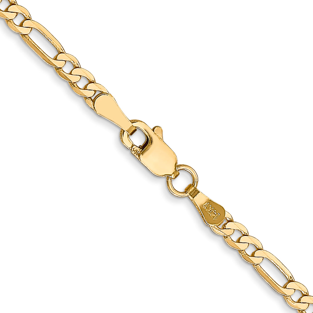 14k 2.75mm Flat Figaro Chain
