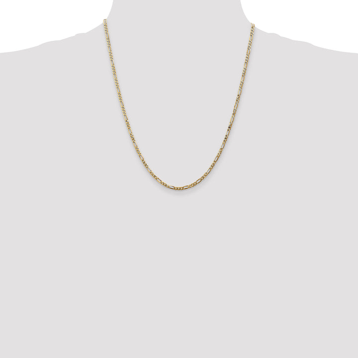 14k 2.75mm Flat Figaro Chain