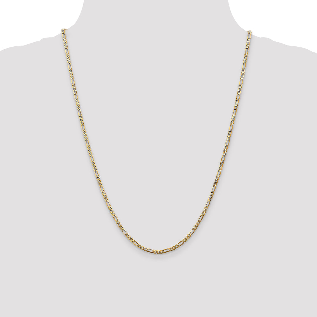 14k 2.75mm Flat Figaro Chain
