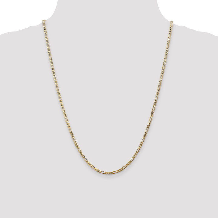14k 2.75mm Flat Figaro Chain