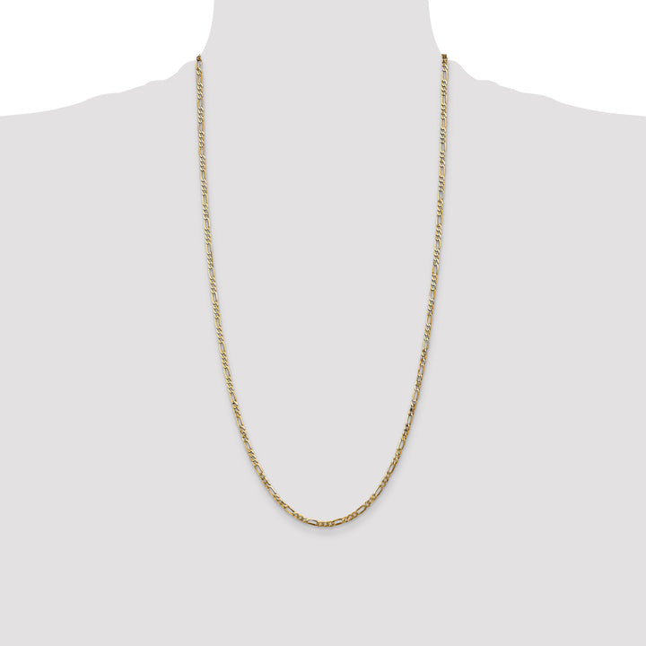 14k 2.75mm Flat Figaro Chain