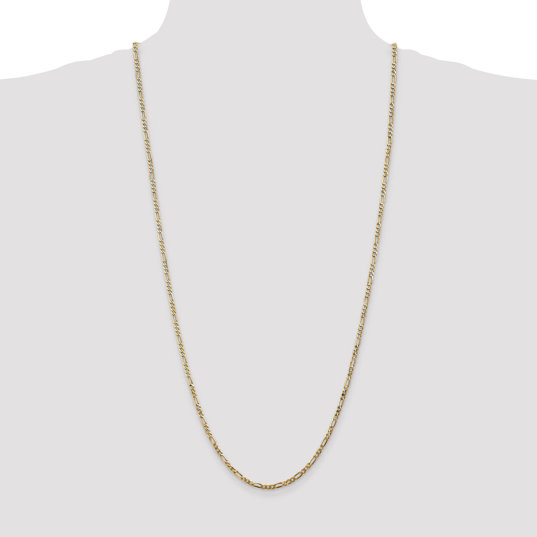 14k 2.75mm Flat Figaro Chain