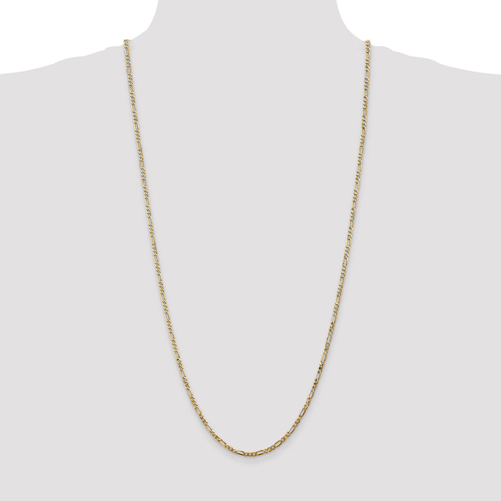 14k 2.75mm Flat Figaro Chain