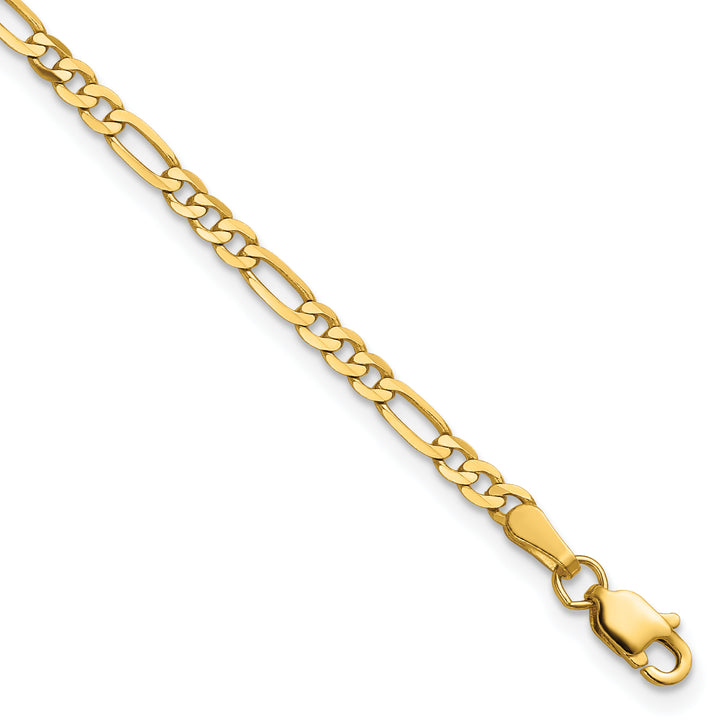 14k 2.75mm Flat Figaro Chain