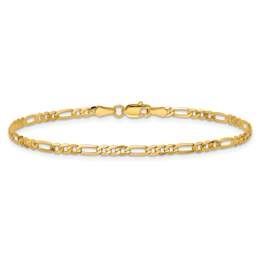 14k 2.75mm Flat Figaro Chain