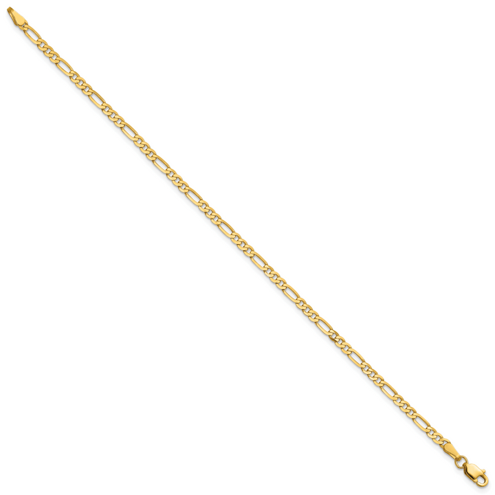 14k 2.75mm Flat Figaro Chain