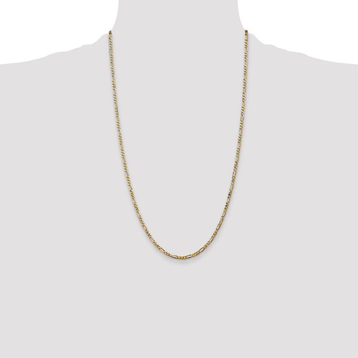 14k 2.75mm Flat Figaro Chain