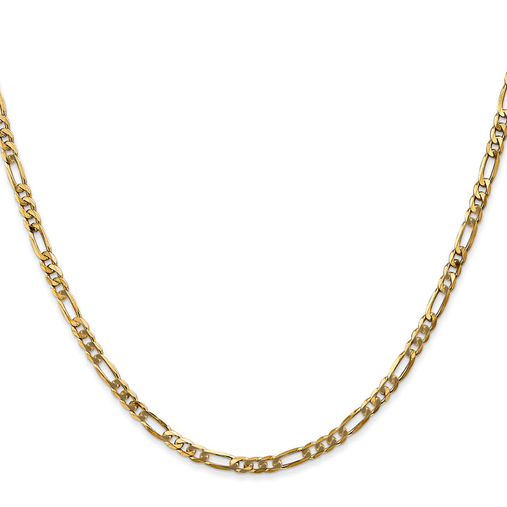 14k 3mm Flat Figaro Chain
