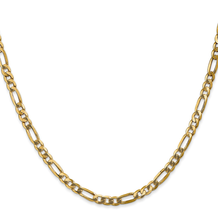 14k 4mm Flat Figaro Chain
