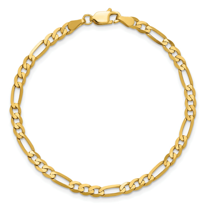 14k 4mm Flat Figaro Chain