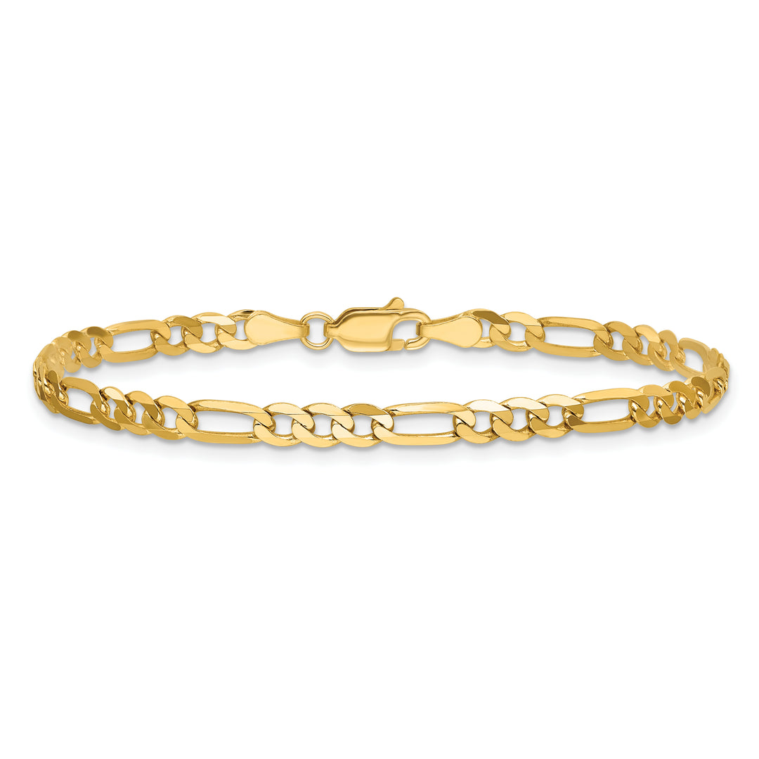 14k 4mm Flat Figaro Chain