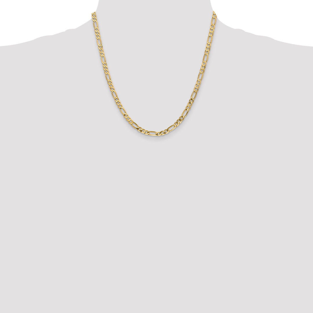 14k 4.75mm Flat Figaro Chain
