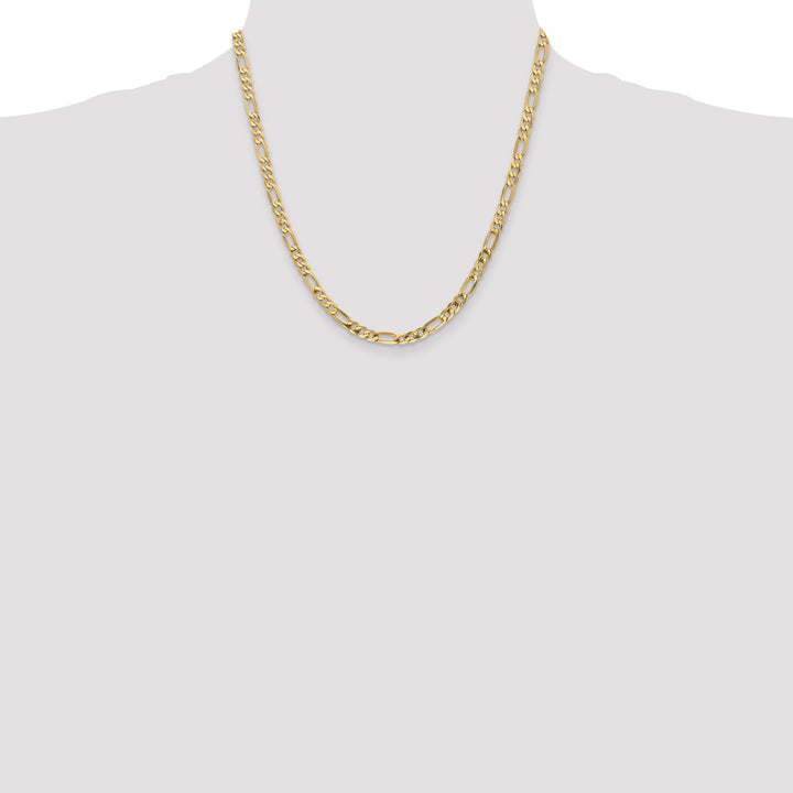 14k 4.75mm Flat Figaro Chain