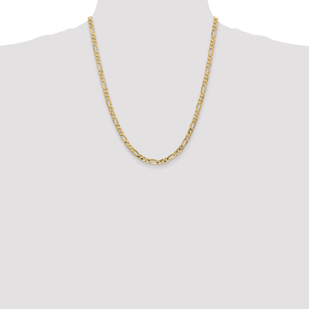 14k 4.75mm Flat Figaro Chain