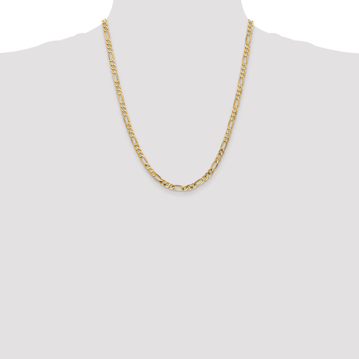 14k 4.75mm Flat Figaro Chain