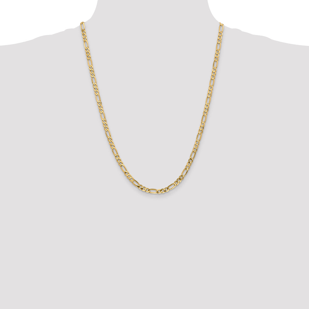 14k 4.75mm Flat Figaro Chain