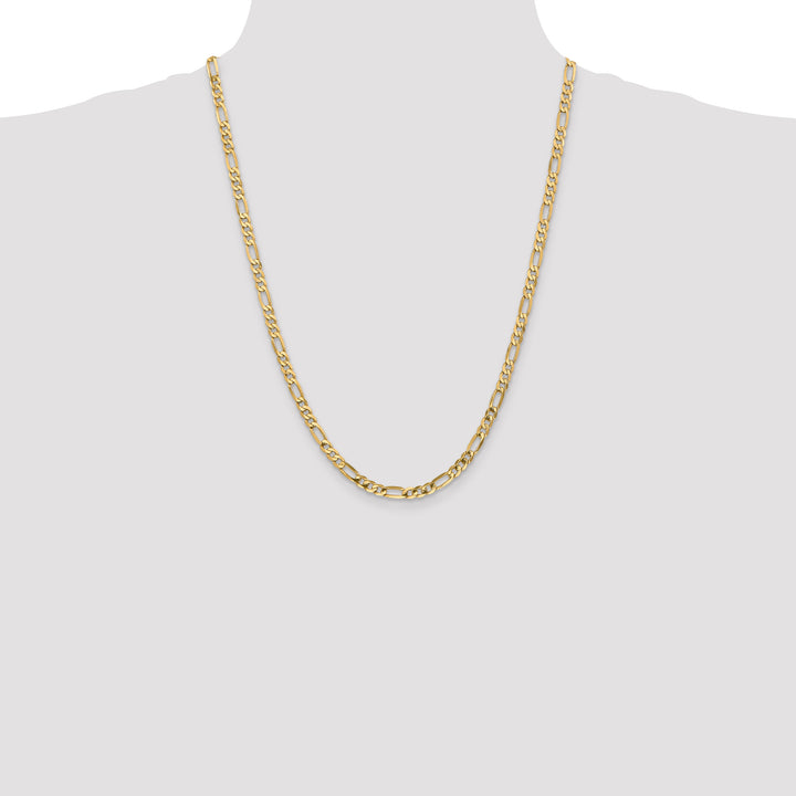 14k 4.75mm Flat Figaro Chain