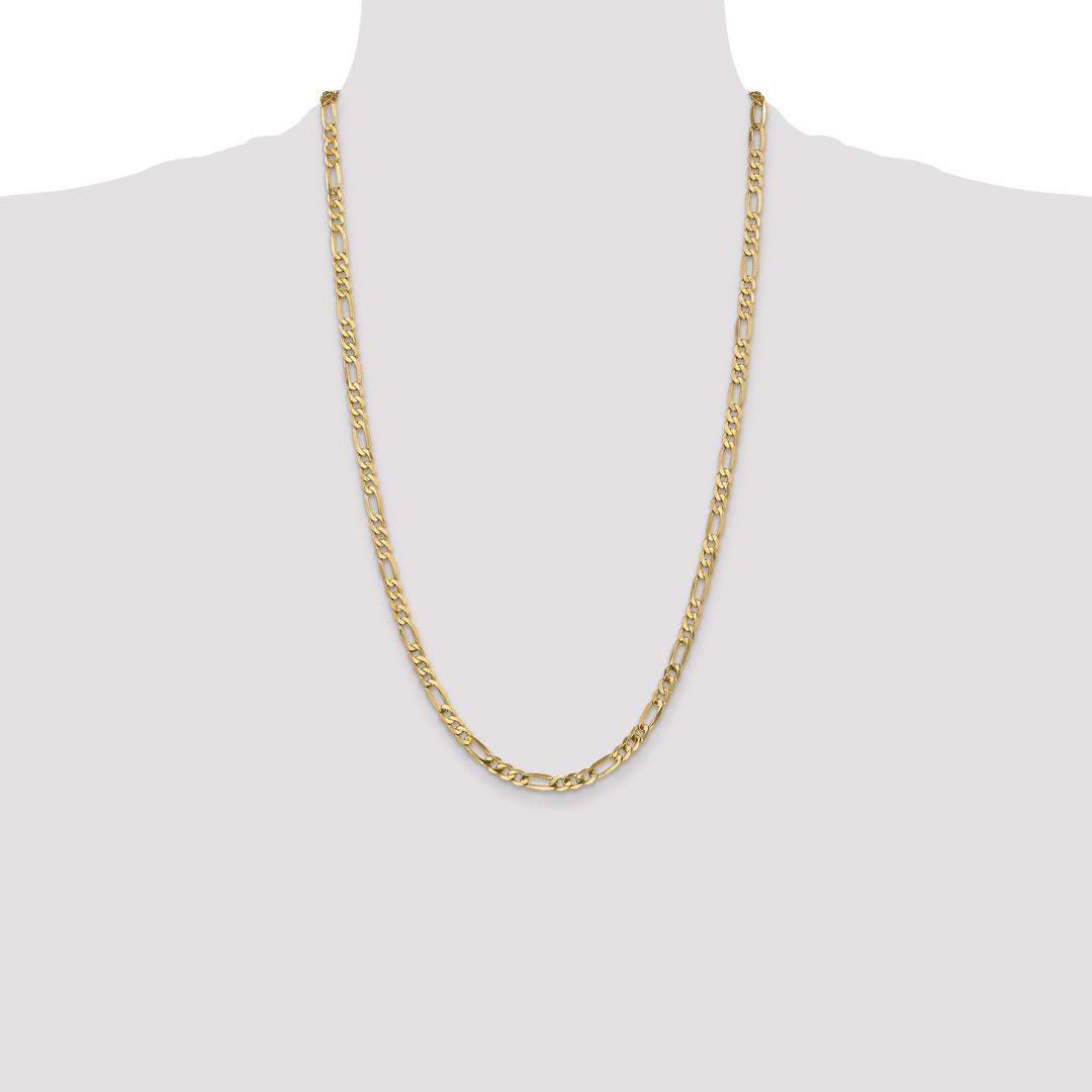 14k 4.75mm Flat Figaro Chain