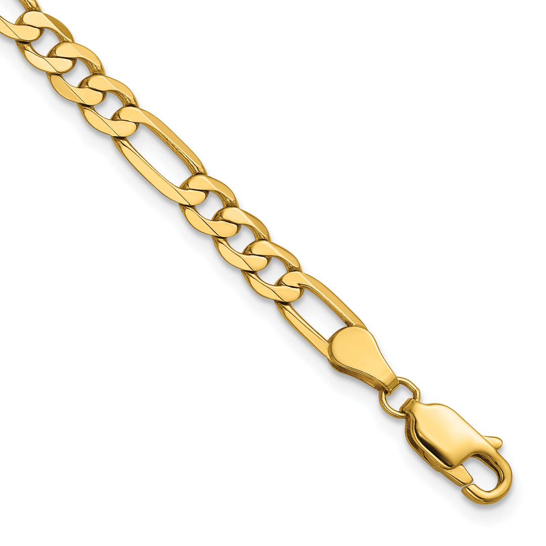 14k 4.75mm Flat Figaro Chain