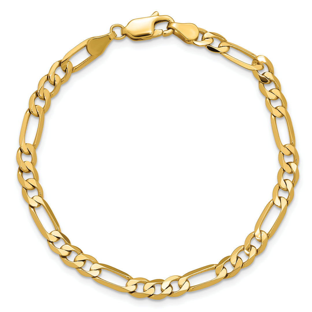 14k 4.75mm Flat Figaro Chain