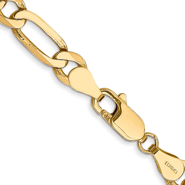 14k 5.25mm Flat Figaro Chain