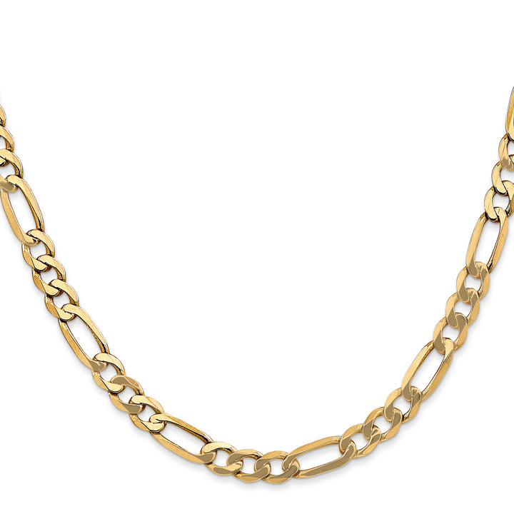 14k 5.25mm Flat Figaro Chain