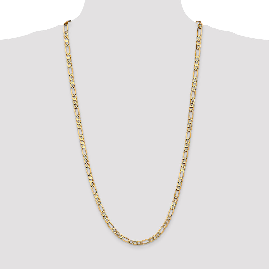 14k 5.25mm Flat Figaro Chain