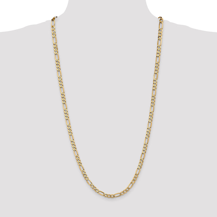14k 5.25mm Flat Figaro Chain