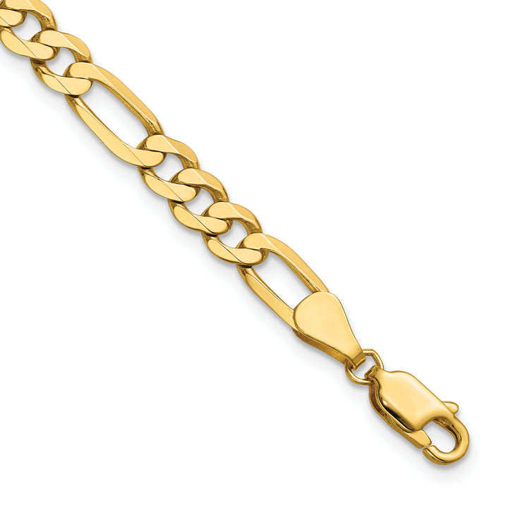 14k 5.25mm Flat Figaro Chain