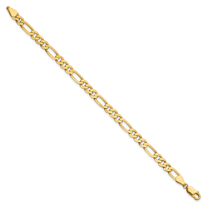 14k 5.25mm Flat Figaro Chain