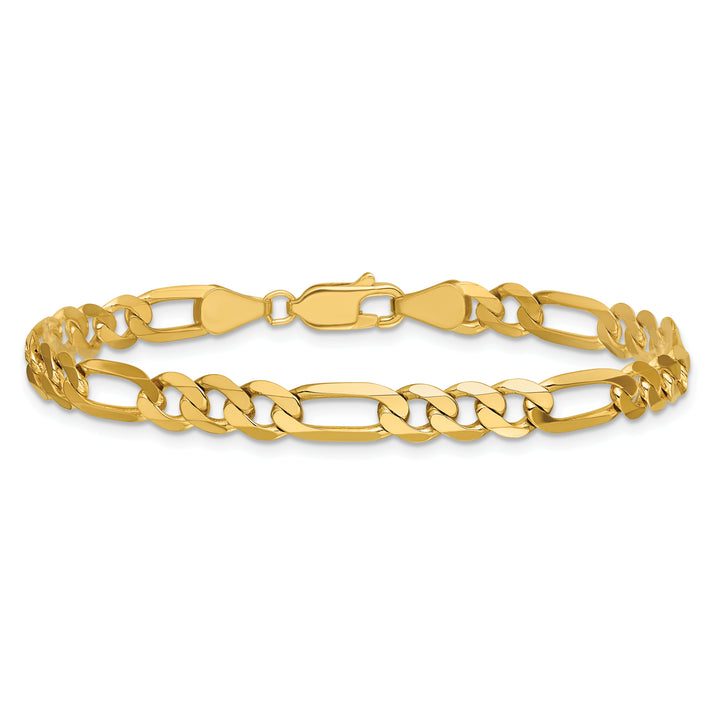 14k 5.25mm Flat Figaro Chain