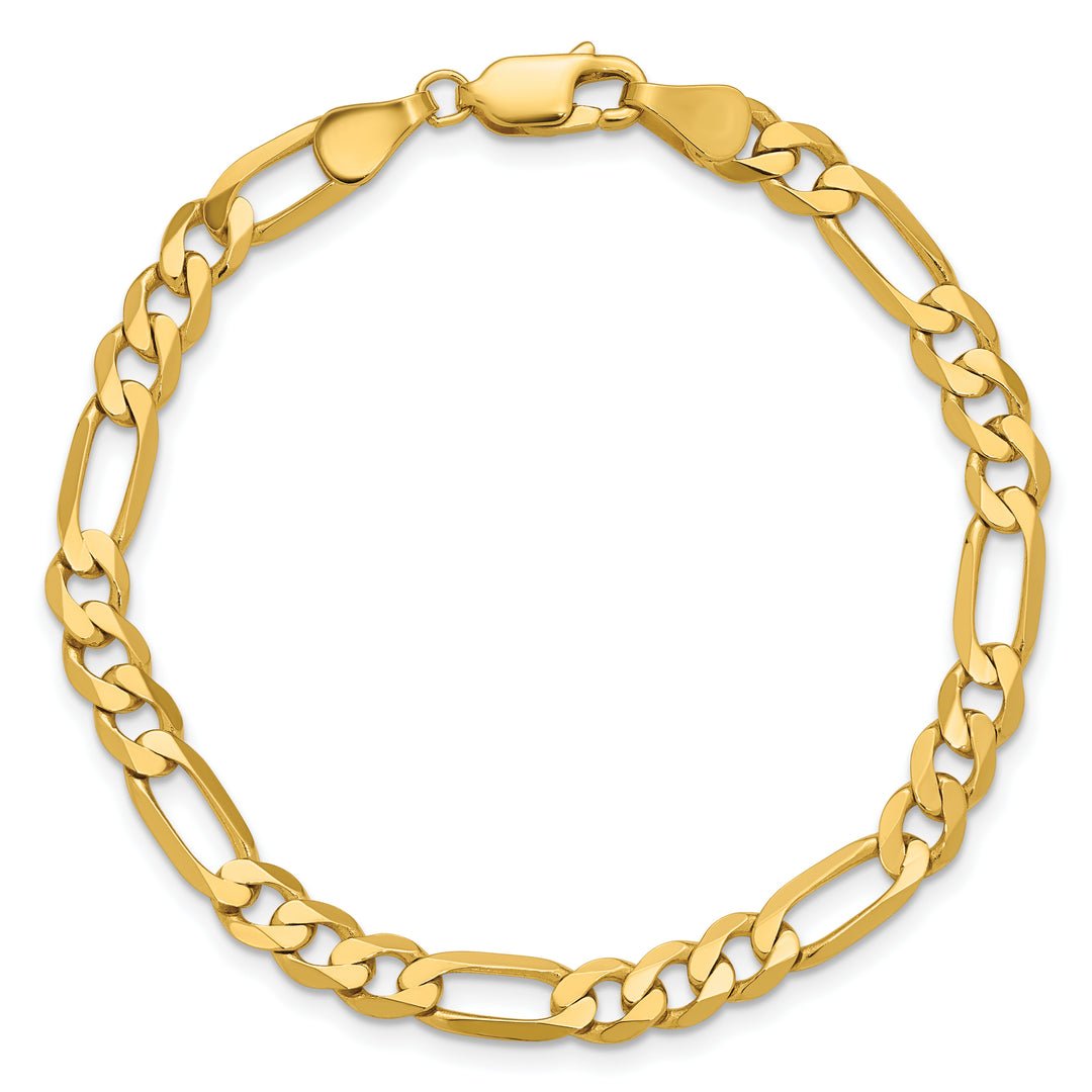 14k 5.25mm Flat Figaro Chain