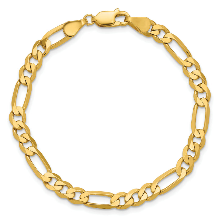 14k 5.25mm Flat Figaro Chain