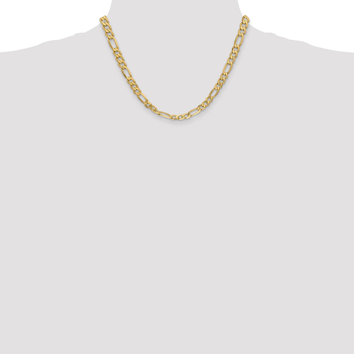 14k 6.25mm Flat Figaro Chain
