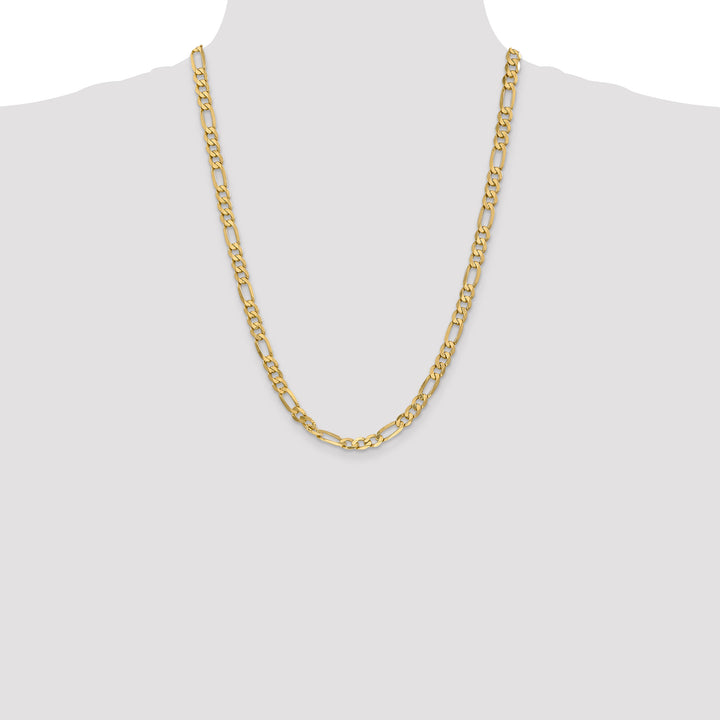 14k 6.25mm Flat Figaro Chain