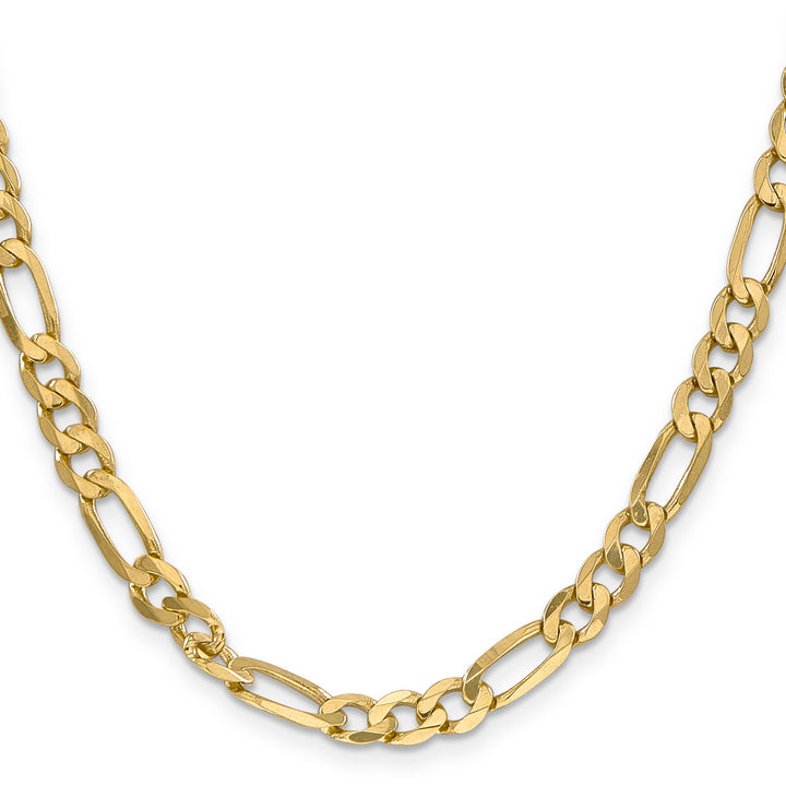 14k 6.25mm Flat Figaro Chain