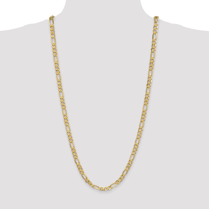 14k 6.25mm Flat Figaro Chain